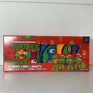 Teenage Mutant NINJA TURTLES 5pair crew length socks ‎ Men 8-12 /Women 9-14